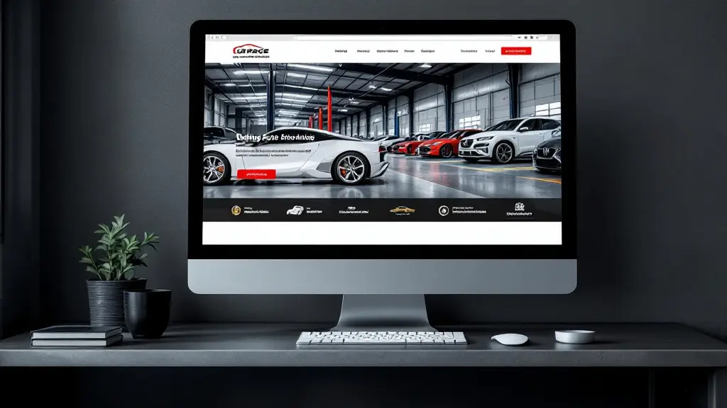 Site web d'un garage automobile, visibilité locale en renfort